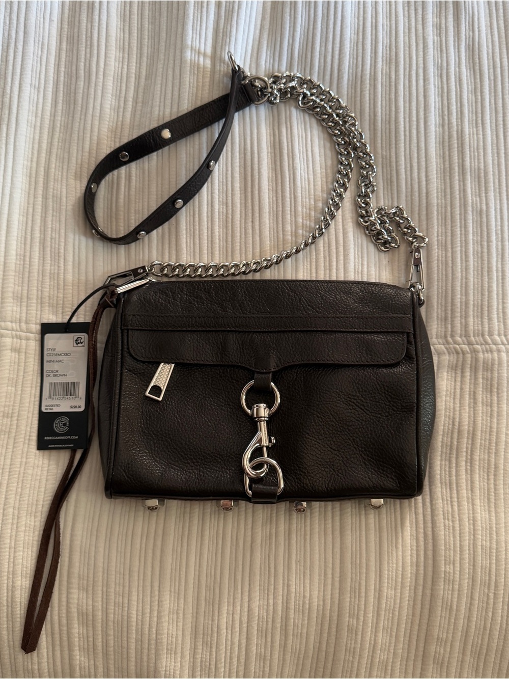 NWT Rebecca Minkoff Mini Mac Brown